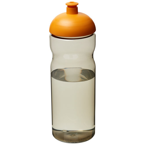 Bouteille sport publicitaire en plastique recyclé 650 ml H2O Eco Charbon et Orange